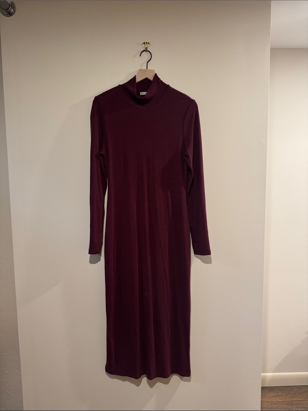 Marine Layer Lexi Rib Maroon Maxi Dress Size L